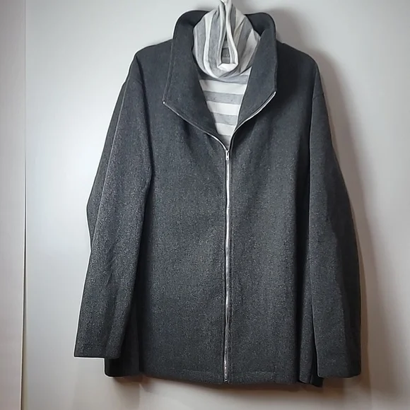 Emery🌹Rose Gray Full Zip-up Jacket 4XL - Picture 10 of 10